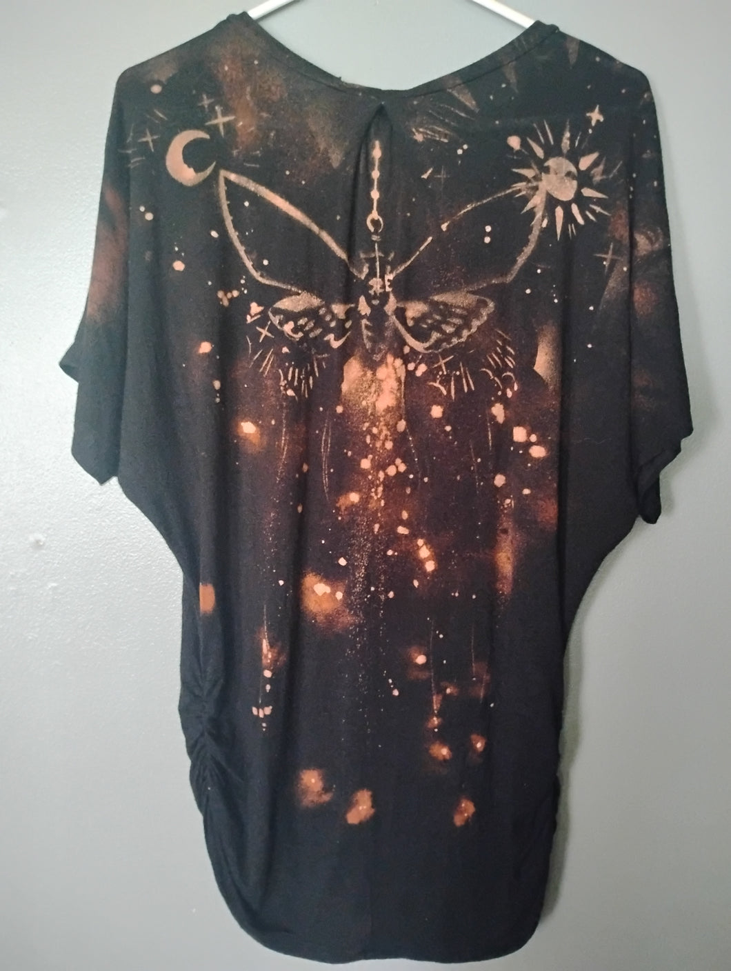 Bleached Moth sun n moon on Backside Shirt by BrandyJean