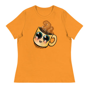 cute Coffee art Women's Relaxed T-Shirt