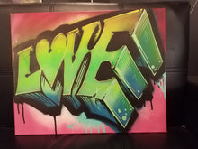 Load image into Gallery viewer, The Love Graffiti  16x20 painting by Spy Artvictim,