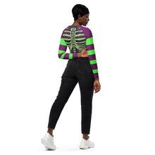 Load image into Gallery viewer, Lets Get LOud Heart Rib Recycled long-sleeve crop top by Spy Artvictim