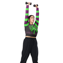 Load image into Gallery viewer, Lets Get LOud Heart Rib Recycled long-sleeve crop top by Spy Artvictim