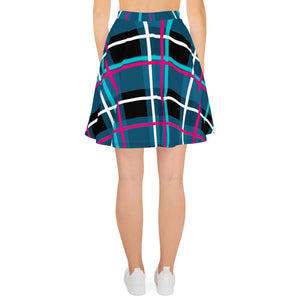 Emo Scene bear with that cool  Plaid  Skater Skirt