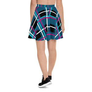 Emo Scene bear with that cool  Plaid  Skater Skirt