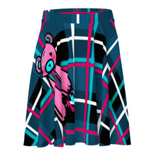 Load image into Gallery viewer, Emo Scene bear with that cool  Plaid  Skater Skirt