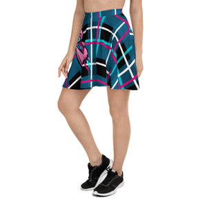 Emo Scene bear with that cool  Plaid  Skater Skirt