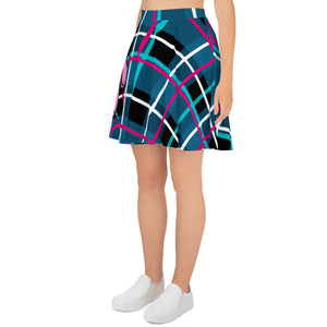 Emo Scene bear with that cool  Plaid  Skater Skirt