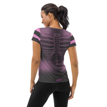 Load image into Gallery viewer, Pink Heart Ribs 1 All-Over Print Athletic T-shirt By Spy ArtVictim