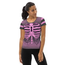 Load image into Gallery viewer, Pink Heart Ribs 1 All-Over Print Athletic T-shirt By Spy ArtVictim