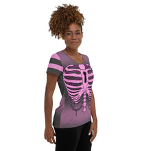 Load image into Gallery viewer, Pink Heart Ribs 1 All-Over Print Athletic T-shirt By Spy ArtVictim