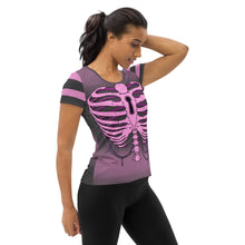 Load image into Gallery viewer, Pink Heart Ribs 1 All-Over Print Athletic T-shirt By Spy ArtVictim