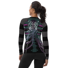 Load image into Gallery viewer, Ghost Ribs 1 By SPy ArtVictim Smaller Framed Rash Guard