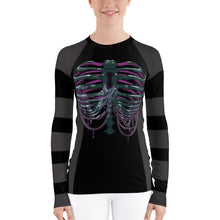 Load image into Gallery viewer, Ghost Ribs 1 By SPy ArtVictim Smaller Framed Rash Guard