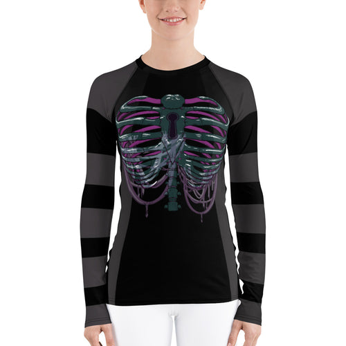 Ghost Ribs 1 By SPy ArtVictim Smaller Framed Rash Guard