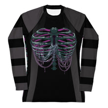 Load image into Gallery viewer, Ghost Ribs 1 By SPy ArtVictim Smaller Framed Rash Guard