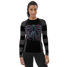 Load image into Gallery viewer, Ghost Ribs 1 By SPy ArtVictim Smaller Framed Rash Guard