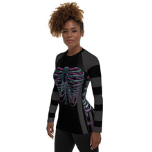 Load image into Gallery viewer, Ghost Ribs 1 By SPy ArtVictim Smaller Framed Rash Guard