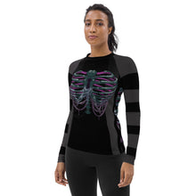 Load image into Gallery viewer, Ghost Ribs 1 By SPy ArtVictim Smaller Framed Rash Guard