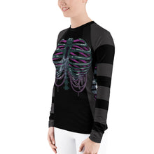 Load image into Gallery viewer, Ghost Ribs 1 By SPy ArtVictim Smaller Framed Rash Guard