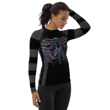 Load image into Gallery viewer, Ghost Ribs 1 By SPy ArtVictim Smaller Framed Rash Guard