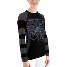 Load image into Gallery viewer, Ghost Ribs 1 By SPy ArtVictim Smaller Framed Rash Guard