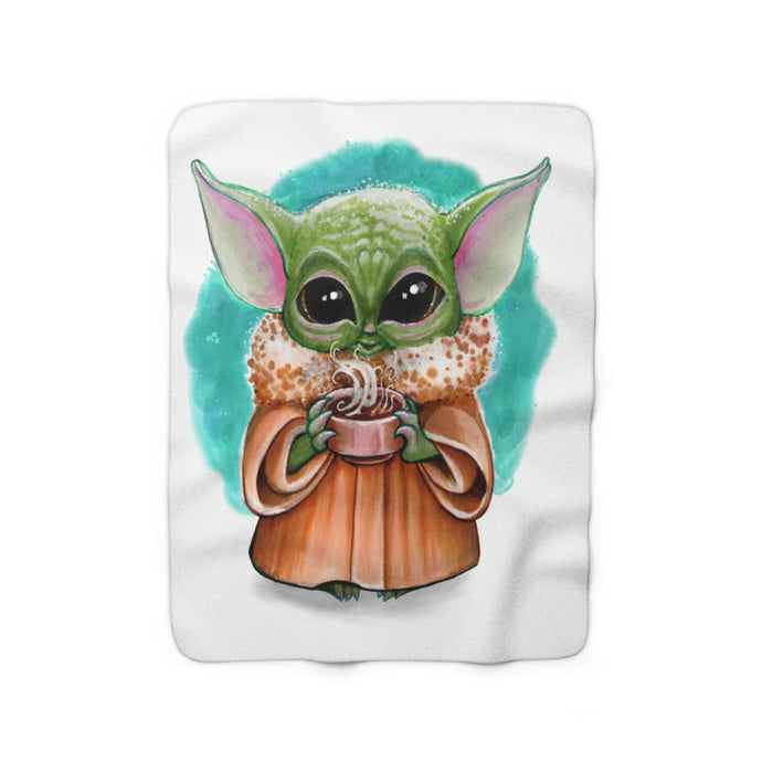 Baby Alien   Sherpa Fleece Blanket  By Spy ArtVictim