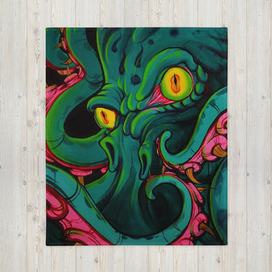 Octo  Cthulhu Throw Blanket by Spy Artvictim