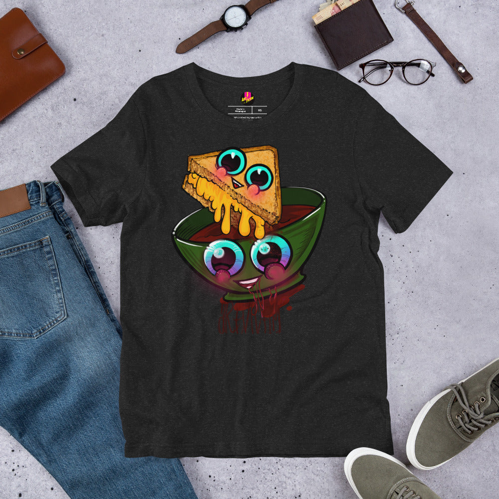 Grilled Cheese And Tomato Soup Unisex t-shirt By Spy Artvictim