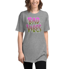 Load image into Gallery viewer, Bad Vibes Unisex Tri-Blend Track Shirt  by Spy ArtVictim