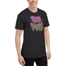 Load image into Gallery viewer, Bad Vibes Unisex Tri-Blend Track Shirt  by Spy ArtVictim