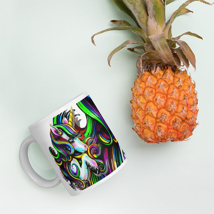 Colorful unicorn Mug By Spy at ArtVictim Artworks