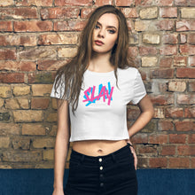 Load image into Gallery viewer, Slay Women’s Crop Tee   by Spy Artvictim