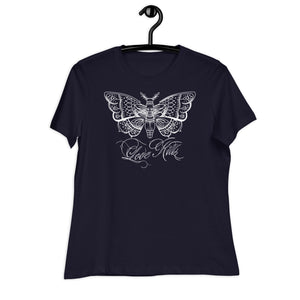 Delzura Moth Design Love-kill edit Women's Relaxed T-Shirt by Spy Artvictim